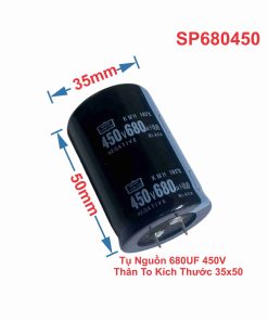 Tụ Nguồn 680UF 450V Thân To Kích Thước 35x50