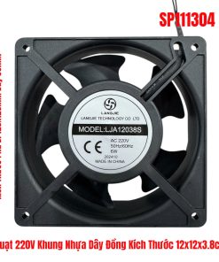 Quạt 220V Khung Nhựa Dây Đồng Kích Thước 12x12x3.8cm