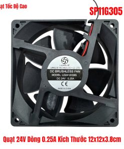 Quạt 24V Dòng 0.25A Kích Thước 12x12x3.8cm
