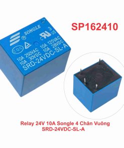 Relay 24V 10A Songle 4 Chân Vuông SRD-24VDC-SL-A