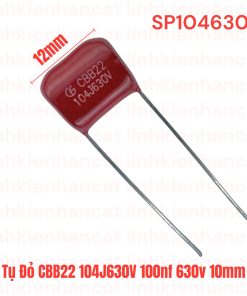 Tụ Đỏ CBB22 104J630V 100nf 630v 10mm