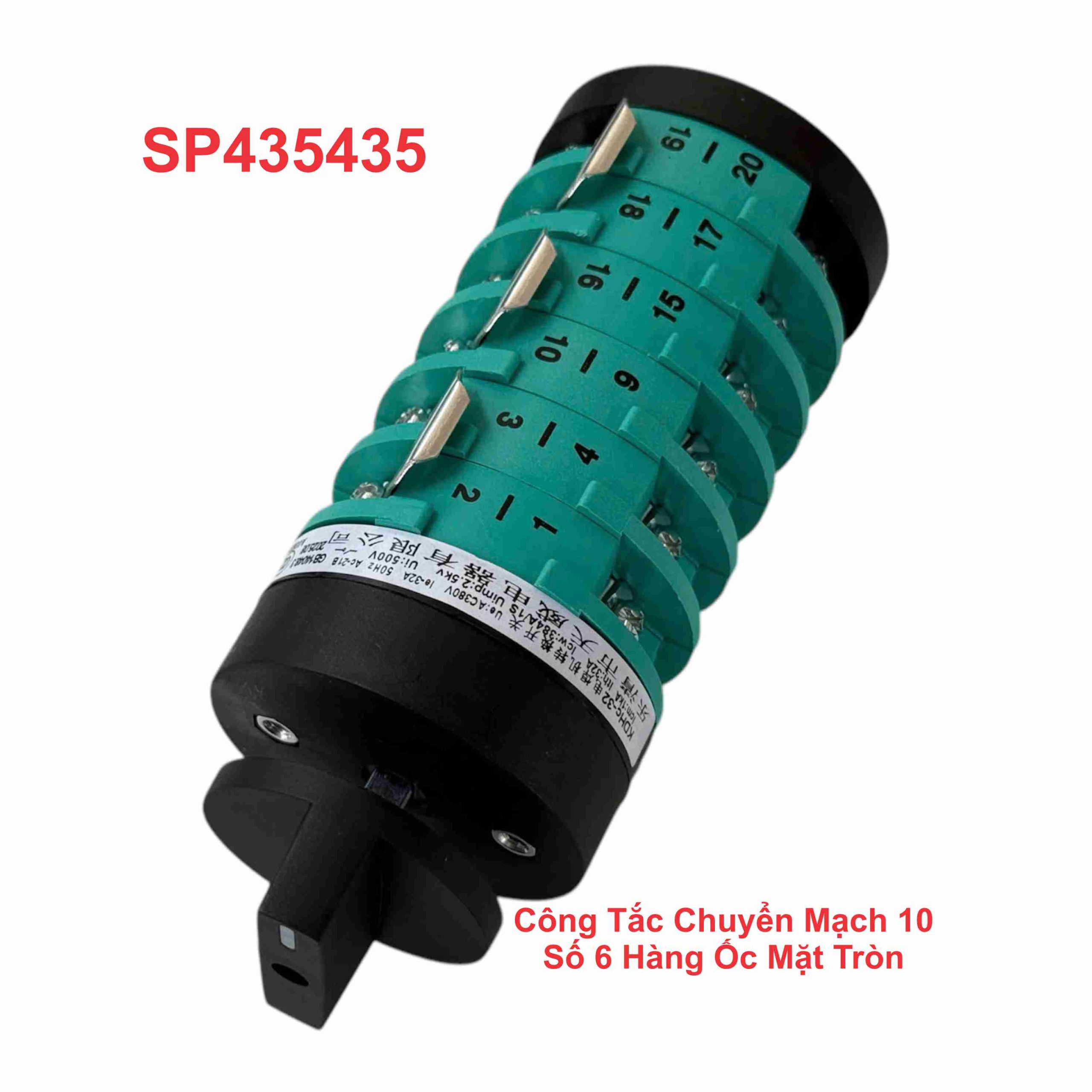 Công Tắc Chuyển Mạch 10 Số 6 Hàng Ốc Mặt Tròn