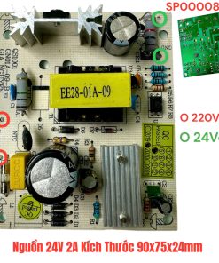 Nguồn 24V 2A Không Vỏ Kích Thước 90x75x24mm