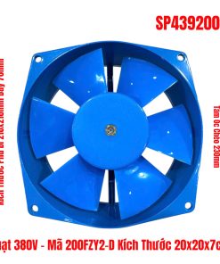 Quạt 380V - Mã 200FZY2-D Kích Thước 20x20x7cm