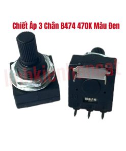 Chiết Áp 3 Chân B474 470K Màu Đen