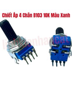 Chiết Áp 4 Chân B103 10K Màu Xanh