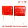Tụ Đỏ 475K 630V 475J 630V 4.7uf 26mm Chân Đồng