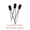 Tụ Hóa 4.7UF 50V Kích Thước 4x8mm