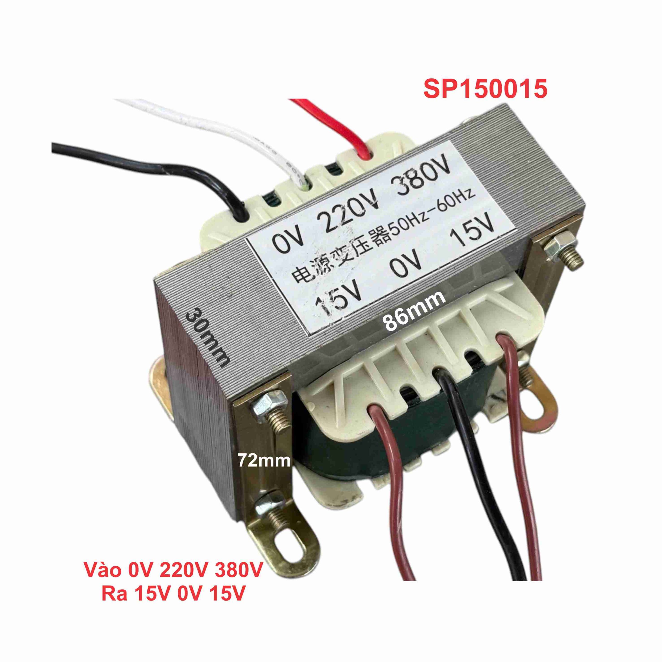 Biến Áp Nguồn Vào 0V 220V 380V Ra 15V 0V 15V