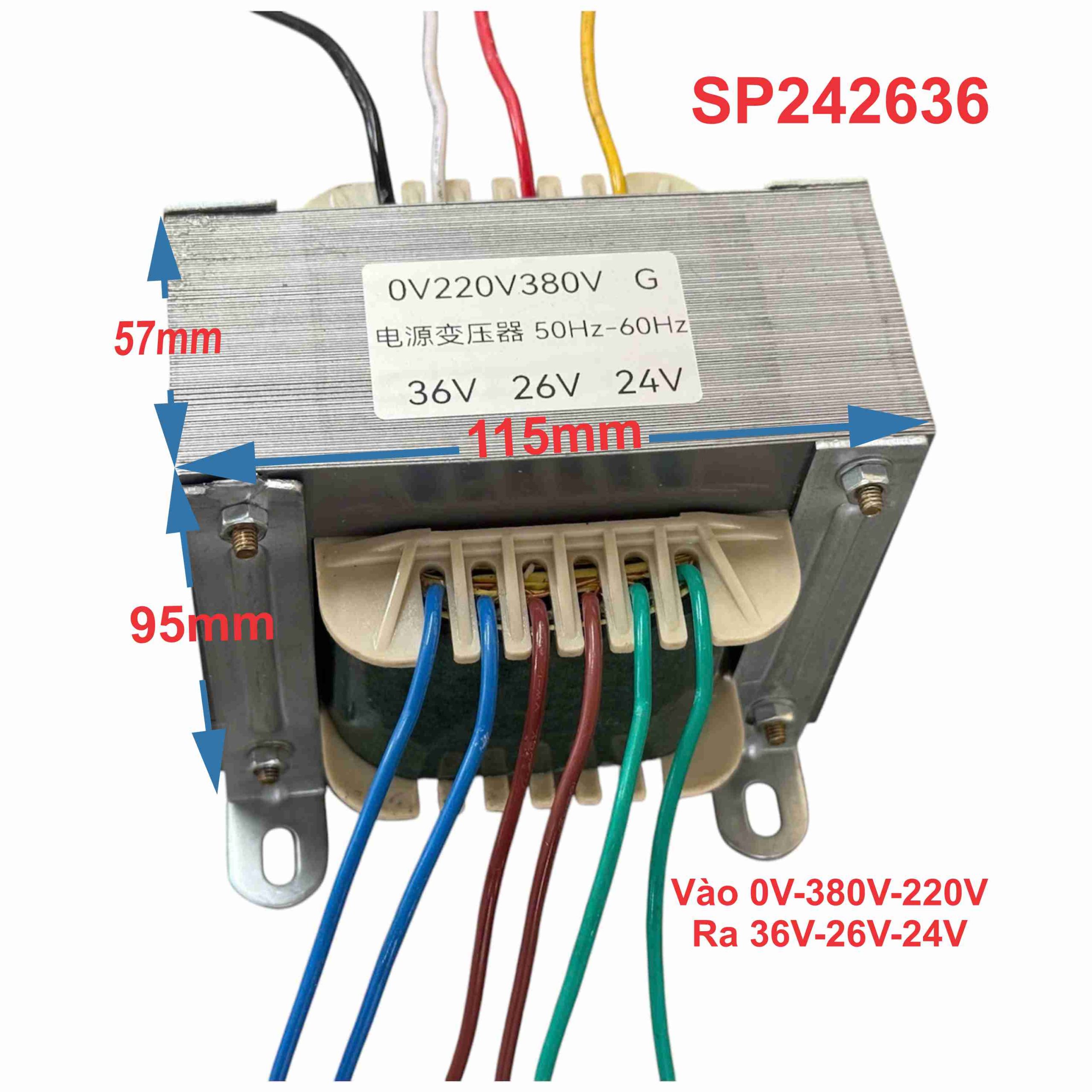 Biến Áp Nguồn Vào 0V 220V 380V Ra 36V 26V 24V