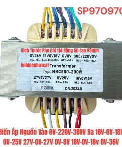 Biến Áp Nguồn Vào 0V-220V-380V Ra 18V-0V-18V 0V-25V 27V-0V-27V 0V-8V 18V-0V-18v 0V-36V