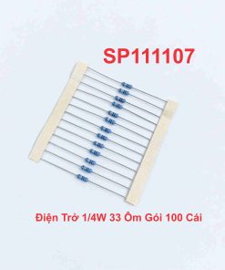 Điện Trở 1/4W 33 Ôm Gói 100 Cái