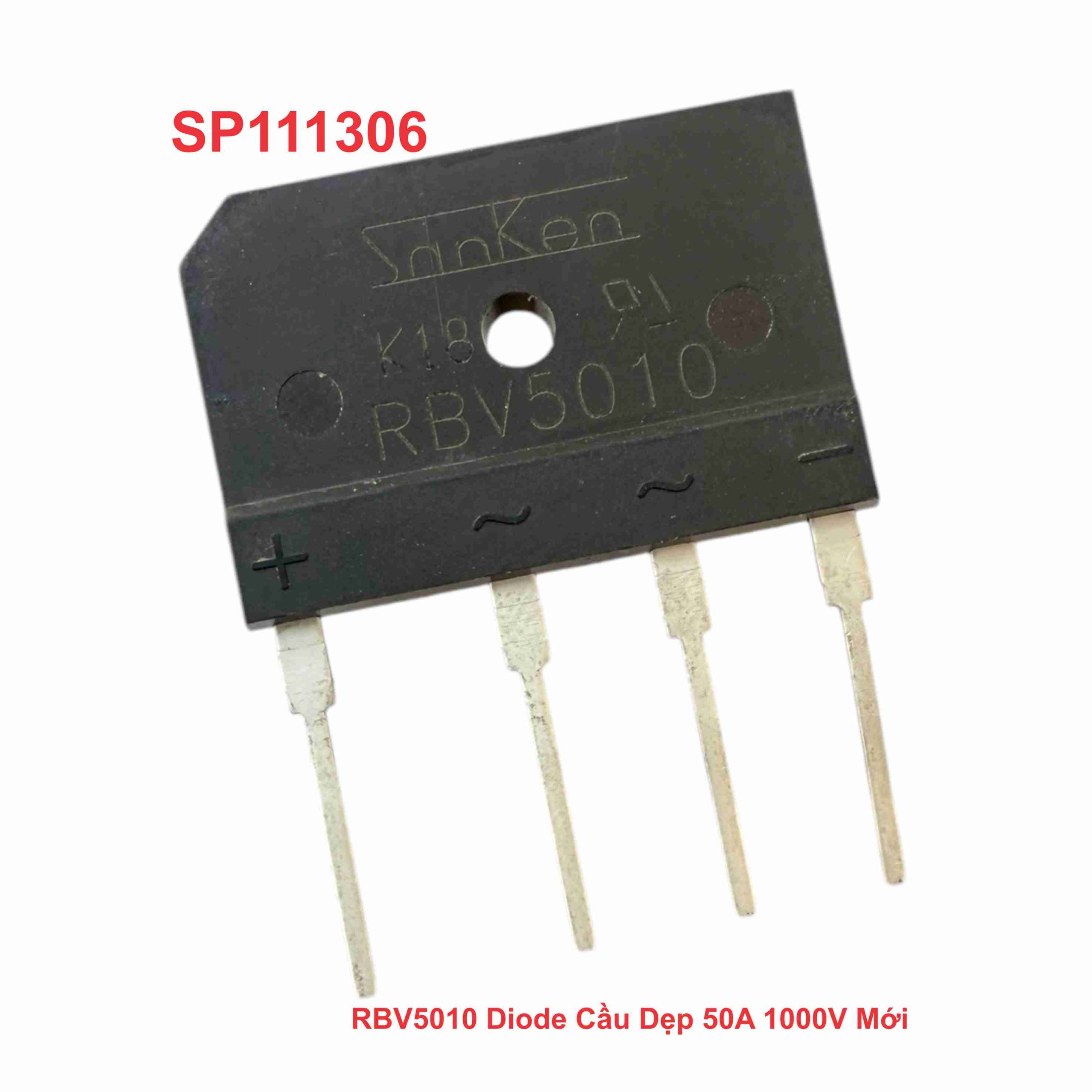 RBV5010 Diode Cầu Dẹp 50A 1000V Mới