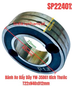 Bánh Xe Đẩy Dây YW-35DG1 Kích Thước T22xN40xD12mm