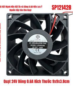 Quạt 24V Dòng 0.6A Kích Thước 9x9x3.8cm