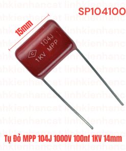 Tụ Đỏ MPP 104J 1000V 100nf 1KV 14mm