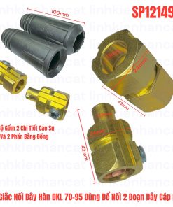 Bộ Giắc Nối Dây Hàn DKL 70-95 Dùng Để Nối 2 Đoạn Dây Cáp Hàn