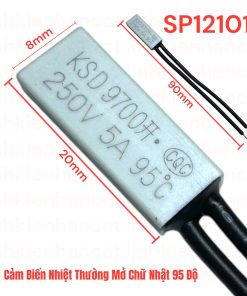Cảm Biến Nhiệt Thường Mở Chữ Nhật 95 Độ