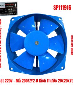 Quạt 220V - Mã 200FZY2-D Kích Thước 20x20x7cm