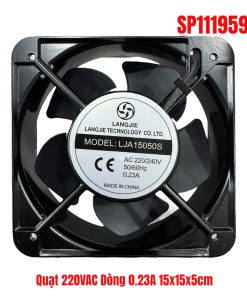 Quạt 220VAC Dòng 0.23A 15x15x5cm