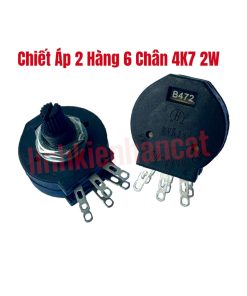 Chiết Áp 2 Hàng 6 Chân 4K7 2W
