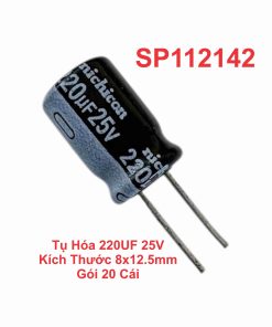 Tụ Hóa 220UF 25V Kích Thước 8x12.5mm Gói 20 Cái