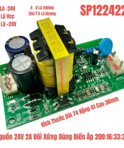 Nguồn 24V 2A Đối Xứng Dùng Biến Áp 200:16:33:33