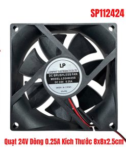 Quạt 24V Dòng 0.25A Kích Thước 8x8x2.5cm