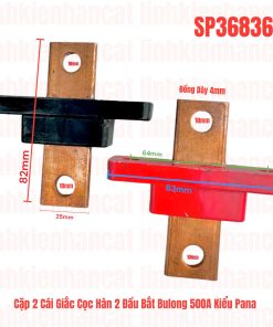Cặp 2 Cái Giắc Cọc Hàn 2 Đầu Bắt Bulong 500A Kiểu Pana