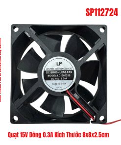 Quạt 15V Dòng 0.3A Kích Thước 8x8x2.5cm