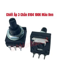 Chiết Áp 3 Chân B104 100K Màu Đen