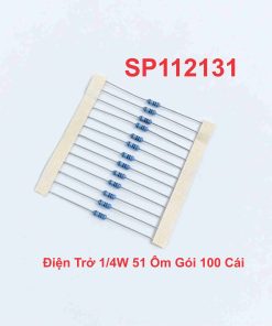 Điện Trở 1/4W 51 Ôm Gói 100 Cái