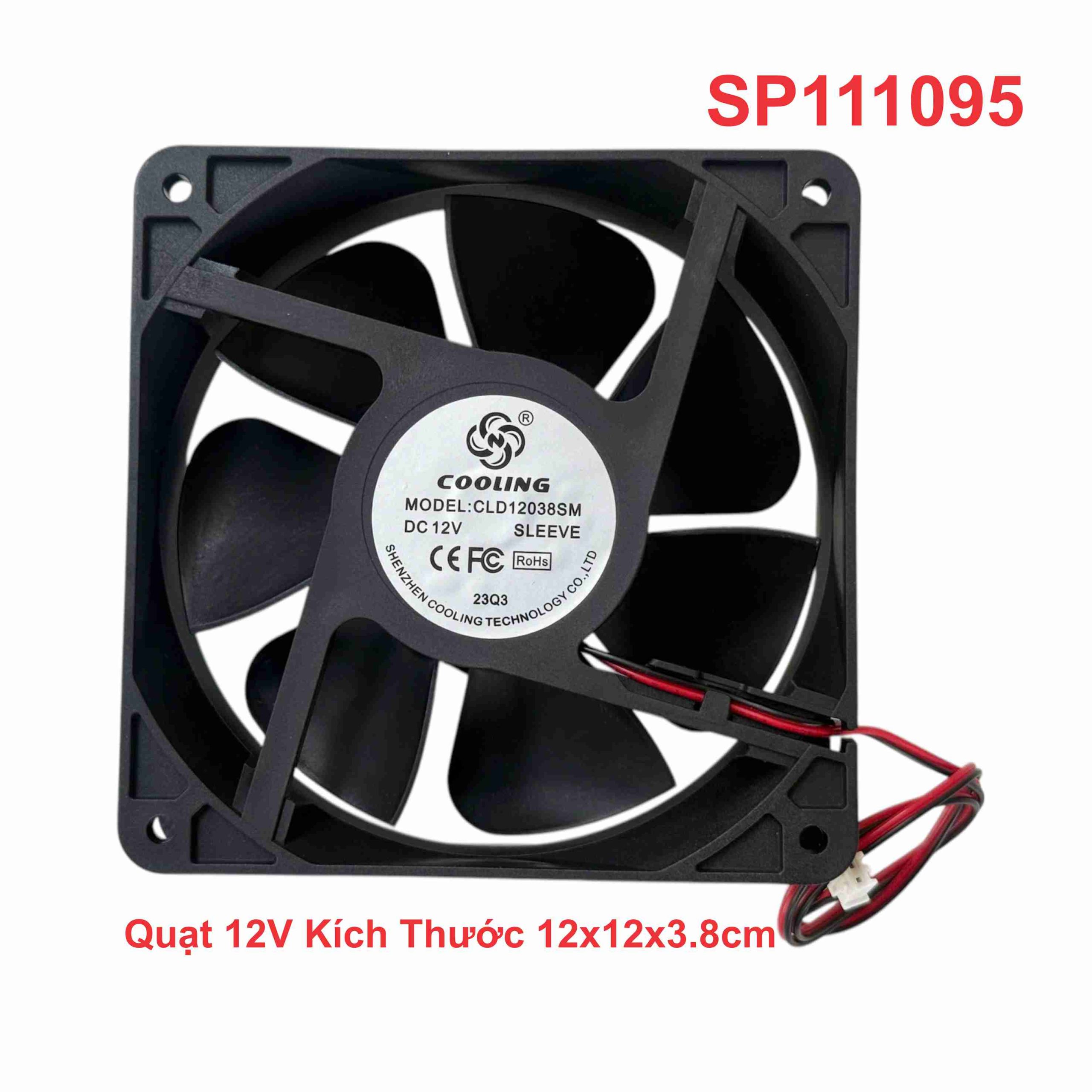Quạt 12V Kích Thước 12x12x3.8cm