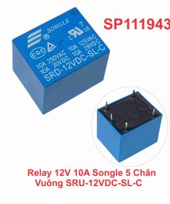 Relay 12V 10A Songle 5 Chân Vuông SRU-12VDC-SL-C