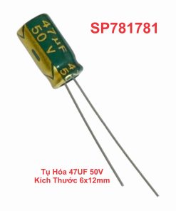 Tụ Hóa 47UF 50V Kích Thước 6x12mm
