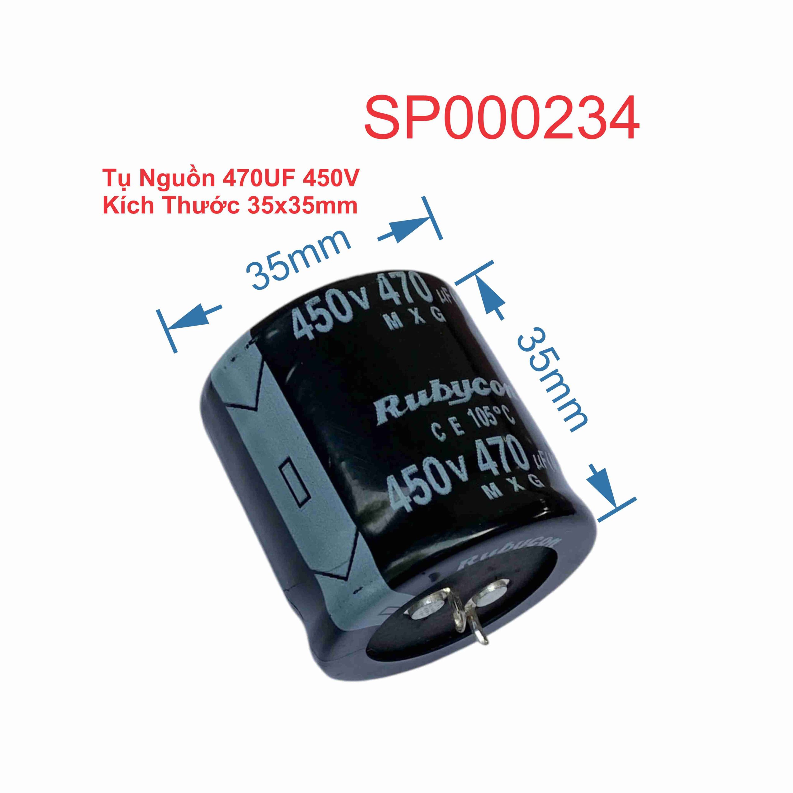 Tụ Nguồn 470UF 450V Kích Thước 35x35mm