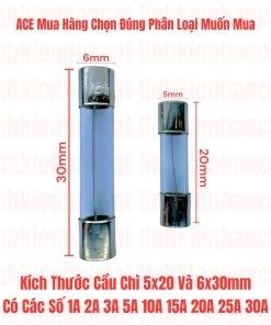 [ Gói 10 Cái ] Cầu Chì 5x20mm Dòng 2A