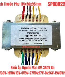Biến Áp Nguồn Vào 0V-380V Ra 0V36V-19V0V19V-0V9V-27V0V27V-0V26V-19V0V19V