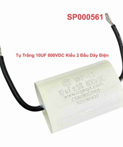 Tụ Trắng 10UF 800VDC Kiểu 2 Đầu Dây Điện
