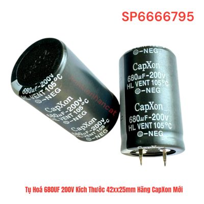 Tụ Hoá 680UF 200V Kích Thước 42xx25mm Hãng CapXon Mới