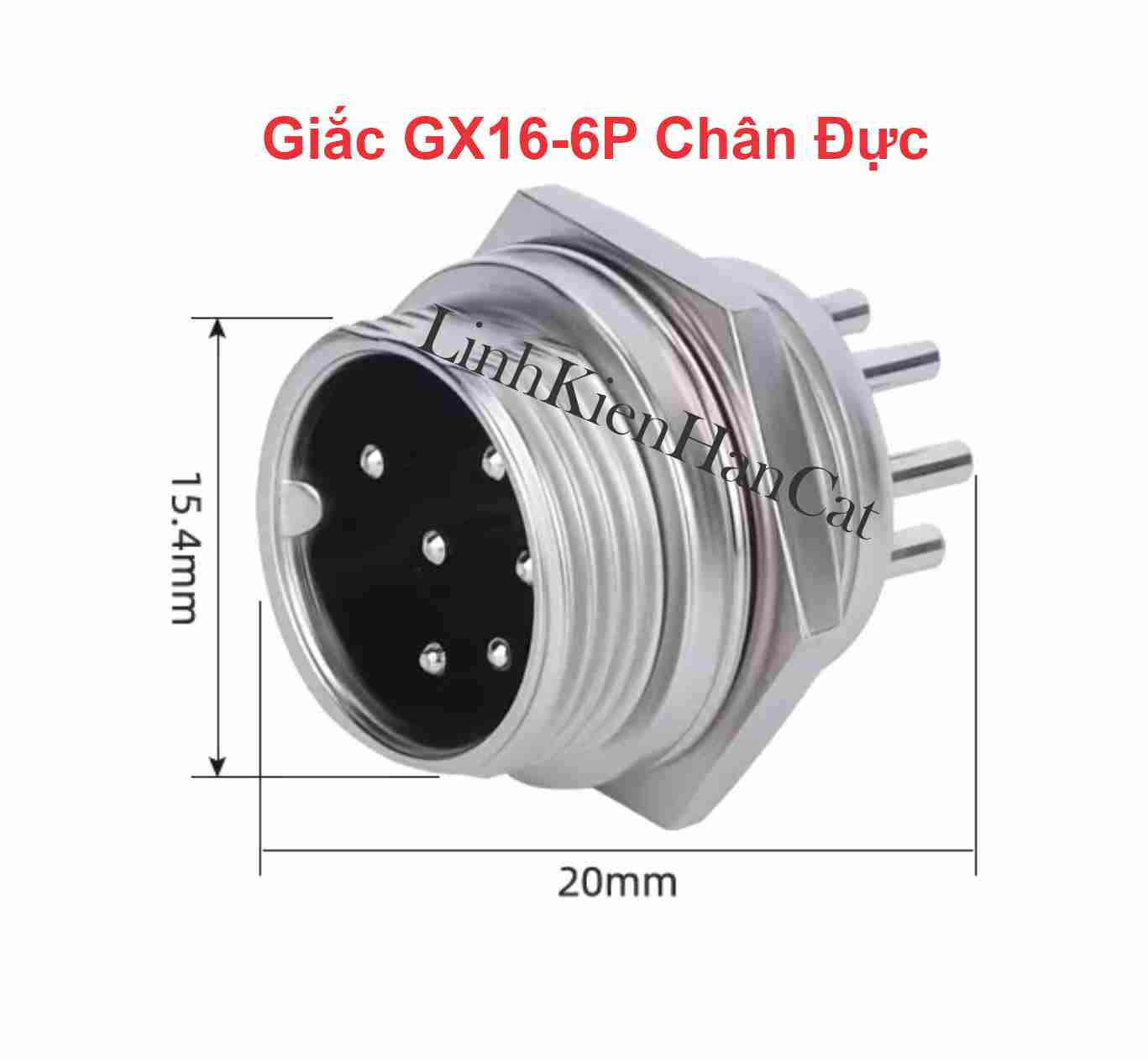 Giắc GX16-6P Chân Đực