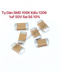 Tụ Dán SMD 105K Kiểu 1206 1uF 50V Sai Số 10% ( Gói 100 Con )