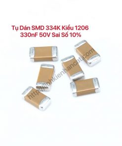 Tụ Dán SMD 334K Kiểu 1206 330nF 50V Sai Số 10% ( Gói 100 Con )