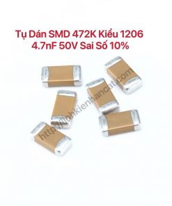 Tụ Dán SMD 472K Kiểu 1206 4.7nF 50V Sai Số 10% ( Gói 100 Con )