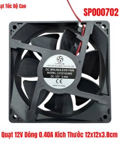 Quạt 12V Dòng 0.40A Kích Thước 12x12x3.8cm