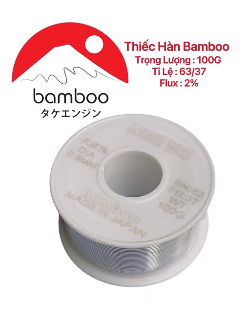 Thiếc Hàn Bamboo 100 Gram 0.8mm 1.0 mm 1.2mm Nhẹ Nhiệt Độ Bóng Cao