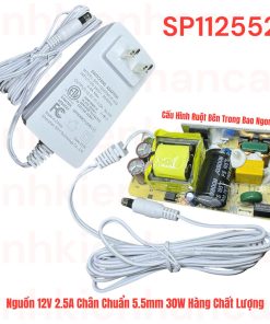 Nguồn 12V 2.5A Chân Chuẩn 5.5mm 30W Hàng Chất Lượng