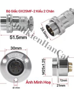 Bộ Giắc GX25MF-2 Kiểu 2 Chân