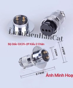 Bộ Giắc GX25-2P Kiểu 2 Chân