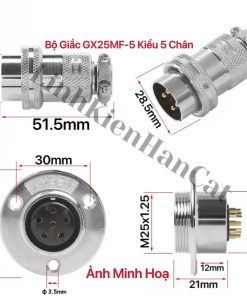Bộ Giắc GX25MF-5 Kiểu 5 Chân